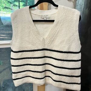 Soft striped sweater vest